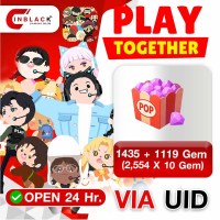 Play Together (GL) - 1435 + 1119 Gem (2,554 X 10 Gem) Top up UID By Inblackm Open 24 hr.