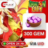 Dragon City - 300 GEM Top up User ID by Inblackm Open 24 hr.