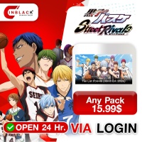 Kuroko's Basketball: SR - Any Pack 15.99$ Top up Via LOGIN BY INBLACKM open 24 hr.