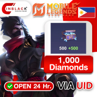 Mobile Legends: Bang Bang (Philippines) - 1000 Diamonds ( 500+500 First Recharge ) Top up UID By inblack Open 24 hr.