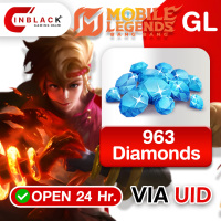 Mobile Legends: Bang Bang (GL)- 963 Diamond via UID by Inblackm open 24 hr.