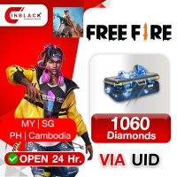 Free Fire (MY | SG | PH | Cambodia) - 1060 Diamond Top up UID By Inblackm Open 24 hr.