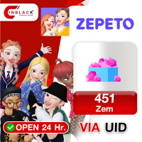 Zepeto (GL) - 451 Zem ( 323+128 Zem ) Top up UID By Inblackm Open 24 hr.