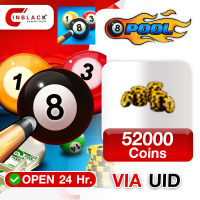 8 Ball Pool (GL) - 52000 Coins 3.99$ Top up UID By Inblackm Open 24 hr.