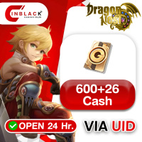 Dragon Nest M: Classic (SEA) - 600 + 26 Cash Pack Top up UID By Inblack Open 24 hr.