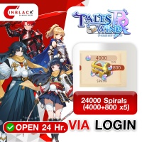 TALES OF WIND : RADIANT REBIRTH  - 24000 Spirals (4000+800 x5)499.95$ VIA LOGIN BY INBLACKM open 24 hr.