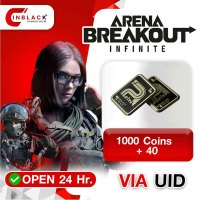 Arena Breakout: Infinite (GL) - 1000 Coins + 40 9.99$ Top up UID By Inblack Open 24 hr.