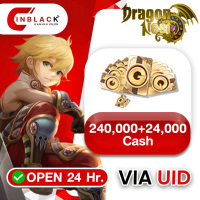 Dragon Nest M: Classic (SEA) - 240000 + 24000 Cash Pack Top up UID By Inblack Open 24 hr.