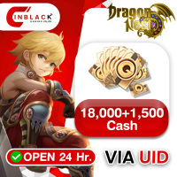 Dragon Nest M: Classic (SEA) - 18000 + 1500 Cash Pack Top up UID By Inblack Open 24 hr.