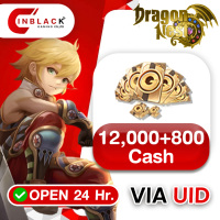 Dragon Nest M: Classic (SEA) - 12000 + 800 Cash Pack Top up UID By Inblack Open 24 hr.