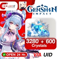 Genshin Impact (TH) - 3280 + 600 Crystal Top up UID By Inblackm Open 24 hr.