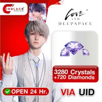 Love and Deepspace - 3280 Crystals+720 Diamonds   UID by Inblackm open 24 hr.