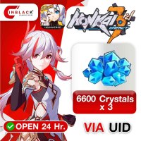 Honkai Impact 3 ASIA - (6600 Crystals) x 3 via UID by Inblackm open 24 hr.