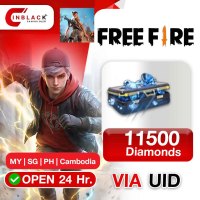 Free Fire (MY | SG | PH | Cambodia) - 11500 Diamond Top up UID By Inblackm Open 24 hr.