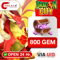 Dragon City - 800 GEM Top up User ID by Inblackm Open 24 hr.