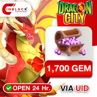 Dragon City - 1700 GEM Top up User ID by Inblackm Open 24 hr.
