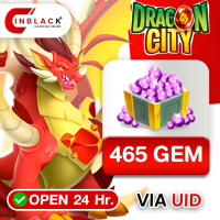 Dragon City - 465 GEM User ID by Inblackm open 24 hr.