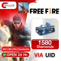 Free Fire (MY | SG | PH | Cambodia) - 1580 Diamond Top up UID By Inblackm Open 24 hr.