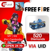 Free Fire (MY | SG | PH | Cambodia) - 520 Diamond Top up UID By Inblackm Open 24 hr.