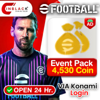 EFootball Android - Event pack 4530 Coin (260 + 840 + 3430)( 1 Time only) 23.99$ Top up via Konami Login BY INBLACKM OPEN 24 hr.