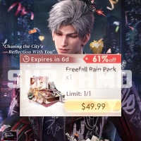 Love and Deepspace - Freefall Rain Pack $50 (LOGIN METHOD) **Need Account & Password to login**