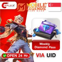 Mobile Legends: Bang Bang (Singapore) -  Weekly Diamond Pass Top up UID By Inblackm Open 24 hr.