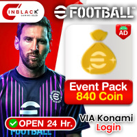 EFootball Android - Event Pack 840 Coin ( 1 Time only) 4.79$ Top up via Konami Login BY INBLACKM Open 24 hr.
