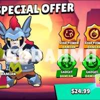 Brawl Stars - DAMIAN Bundle Pack $25 (LOGIN METHOD) **Need Email & Verification Code to login**