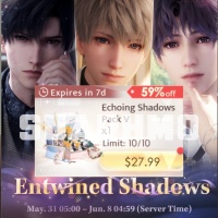 Love and Deepspace - Echoing Shadows Pack V $28 (LOGIN METHOD) **Need Account & Password to login**