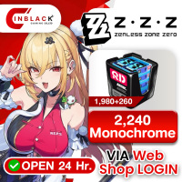 Zenless Zone Zero : 2240 ( 1980+260 ) Monochrome 29.99$ Top up Web Shop LOGIN By Inblack Open 24 hr