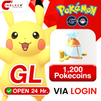 Pokémon Go (GL) - 1200 Pokecoins (9.99$) Top Up Via Login By Inblackm Open 24 hr.