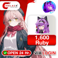 Rubii - 1600 Ruby (9.99$) Top up via LOGIN By Inblack Open 24 hr.