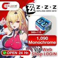 Zenless Zone Zero : 1090 ( 980+110 ) Monochrome 14.99$ Top up Web Shop LOGIN By Inblack Open 24 hr