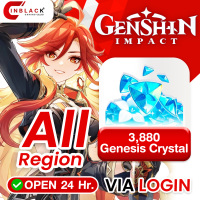 Genshin (All Region) - 3880 Genesis Crystal 49.99$ Top up VIA LOGIN By Inblackm Open 24 hr.