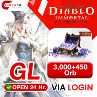 Diablo Immortal (GL) - 3000+450 Orb Top up Via LOG IN By Inblack Open 24 hr.