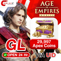 [INSTANT] Age of Empires Mobile (GL) - 29997 Apex Coins ( For All ID ) - 99.99$x3 Top up UID By Inblack Open 24 hr.