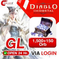 Diablo Immortal (GL) - 1500+150 Orb Top up Via LOG IN By Inblack Open 24 hr.