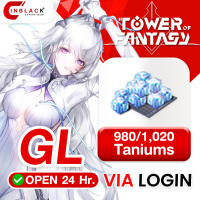TOWER OF FANTASY (GL)- 980/1020 Taniums 14.99$ Top up Via LOGIN by Inblackm open 24 hr.