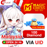 Magic Chess: Go Go (Malaysia)- 100 (50+50) Diamond (First Time X 2) Top up UID By Inblackm Open 24 hr.