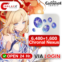Genshin (All Region) - 6480 + 1600 Chronal Nexus Top up Via LOGIN By Inblackm Open 24 hr.