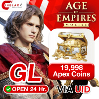 [INSTANT] Age of Empires Mobile (GL) - 19998 Apex Coins ( For All ID ) - 99.99$x2 Top up UID By Inblack Open 24 hr.