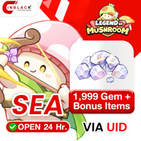 Legend of Mushroom : SEA 1999 Gem + Bonus Items 0.99$ Top up UID by Inblackm open 24 hr.