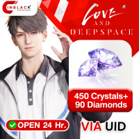 [INSTANT] Love and Deepspace - 450 Crystals+90 Diamonds  Top up UID By Inblackm open 24 hr.