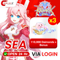 Ragnarok: Back To Glory (SEA) - 110000 X 3 Daimonds + Bonus 299.99$ Top up Via Official Login By Inblack Open 24 hr.