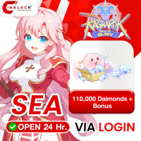 Ragnarok: Back To Glory (SEA) - 110000 Daimonds + Bonus 99.99$ Top up Via Official Login By Inblack Open 24 hr.