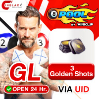 8 Ball Pool (GL) - 3 Golden Shots 1.99$ Top up UID By Inblackm Open 24 hr.