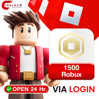 Roblox Top Up 1500 Robux VIA LOGIN BY INBLACKM Open 24 hr. ( NOT SUPPORT VIETNAM )