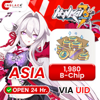 [INSTANT] Honkai Impact 3 (ASIA) - 1,980 B-Chips Top up UID By Inblackm open 24 hr.