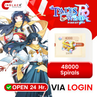TALES OF WIND : RADIANT REBIRTH  - 4000 + Bonus 800 Spirals 99.99$ VIA LOGIN BY INBLACKM open 24 hr.