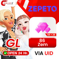 [INSTANT]Zepeto (GL) - 86 Zem (58 + 28 Zem) - Top up UID By Inblackm Open 24 hr.